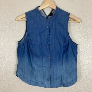 Theyskens' Theory Bini Ombre Sleeveless Blouse